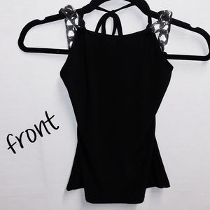 Bnwt (S) chain strap tank top w/tie at back neck (pewter plastic light chains)